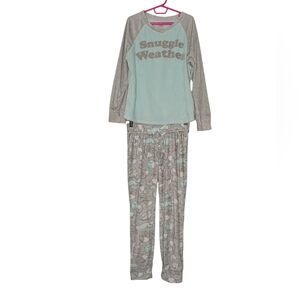 Justice Fleece Pajamas Set Long Sleeve Top & Pants